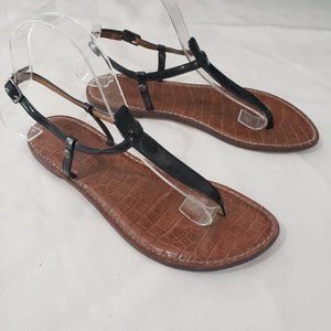 {Sam Edelman} T-strap Black Gigi Sandals